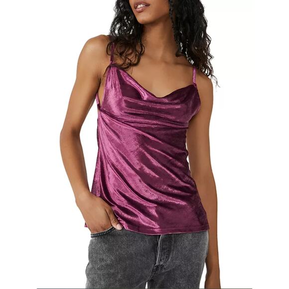 Free People All Night Velvet Tunic Top - Picture 1 of 10